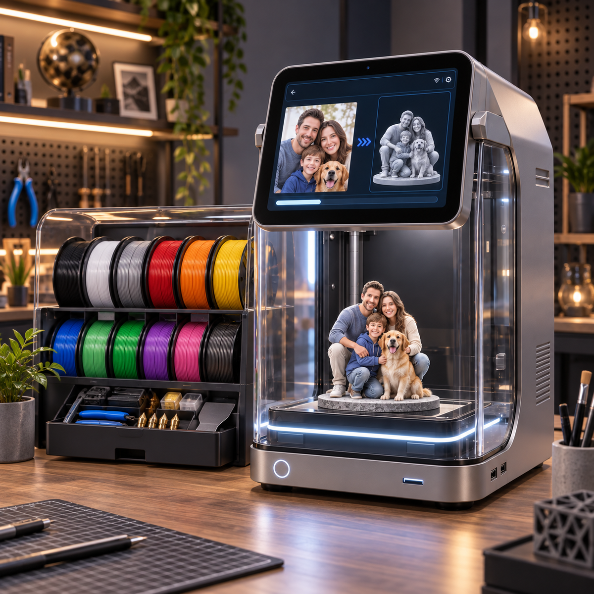 📸✨ AI Photo-to-3D Memory Printer – Create Family, Pet & Holiday 3D Keepsakes Automatically 🖨️